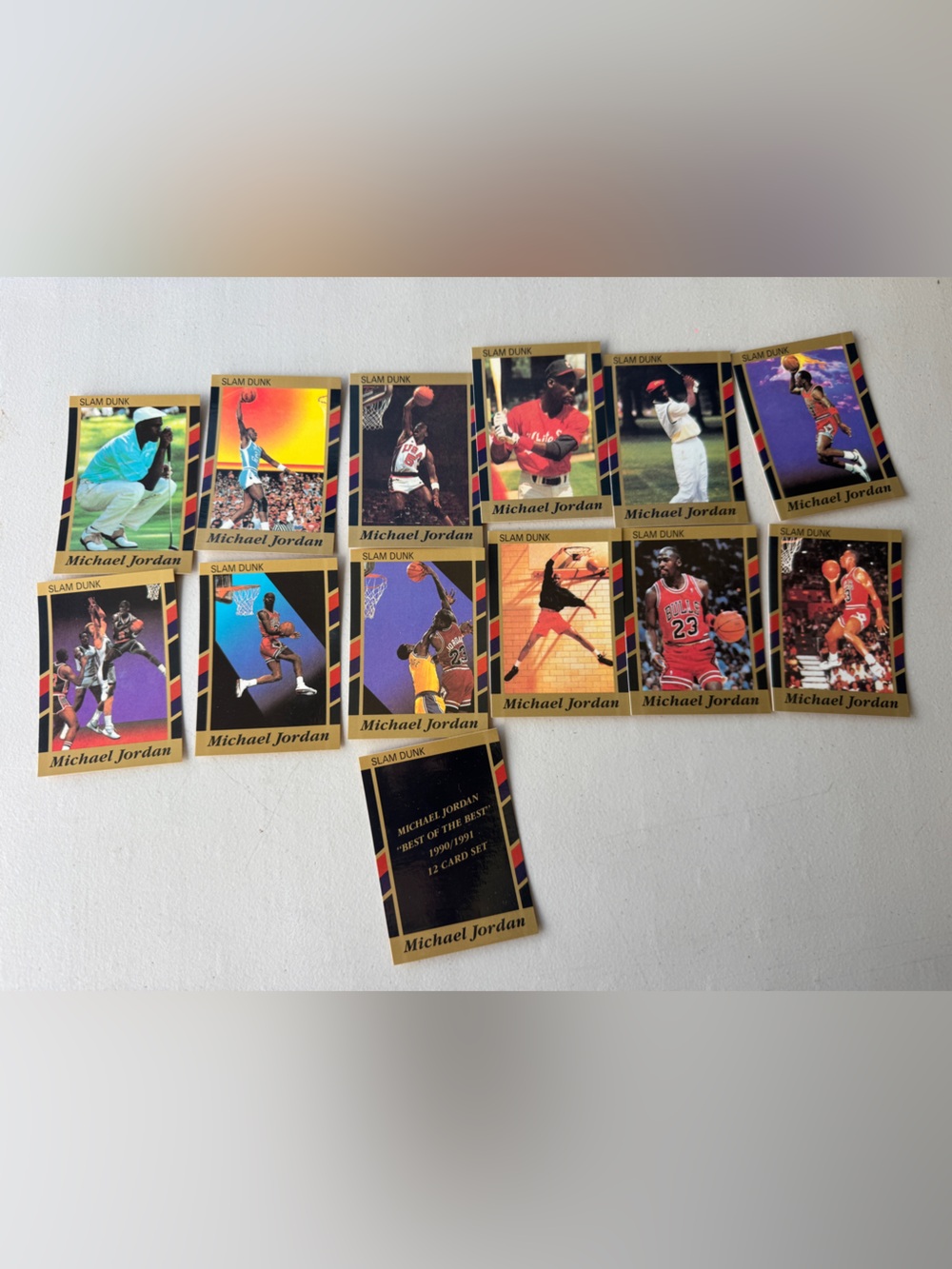 Michael Jordan Best of the Best 12 card set. In hard plastic container.